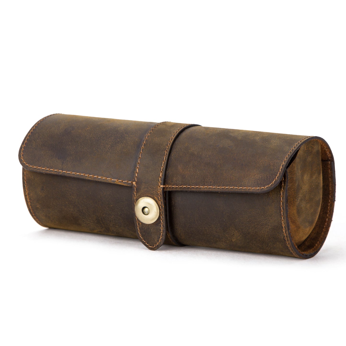 Timezone - Leren Watch roll voor 3 Horloges - Horloge Reisetui