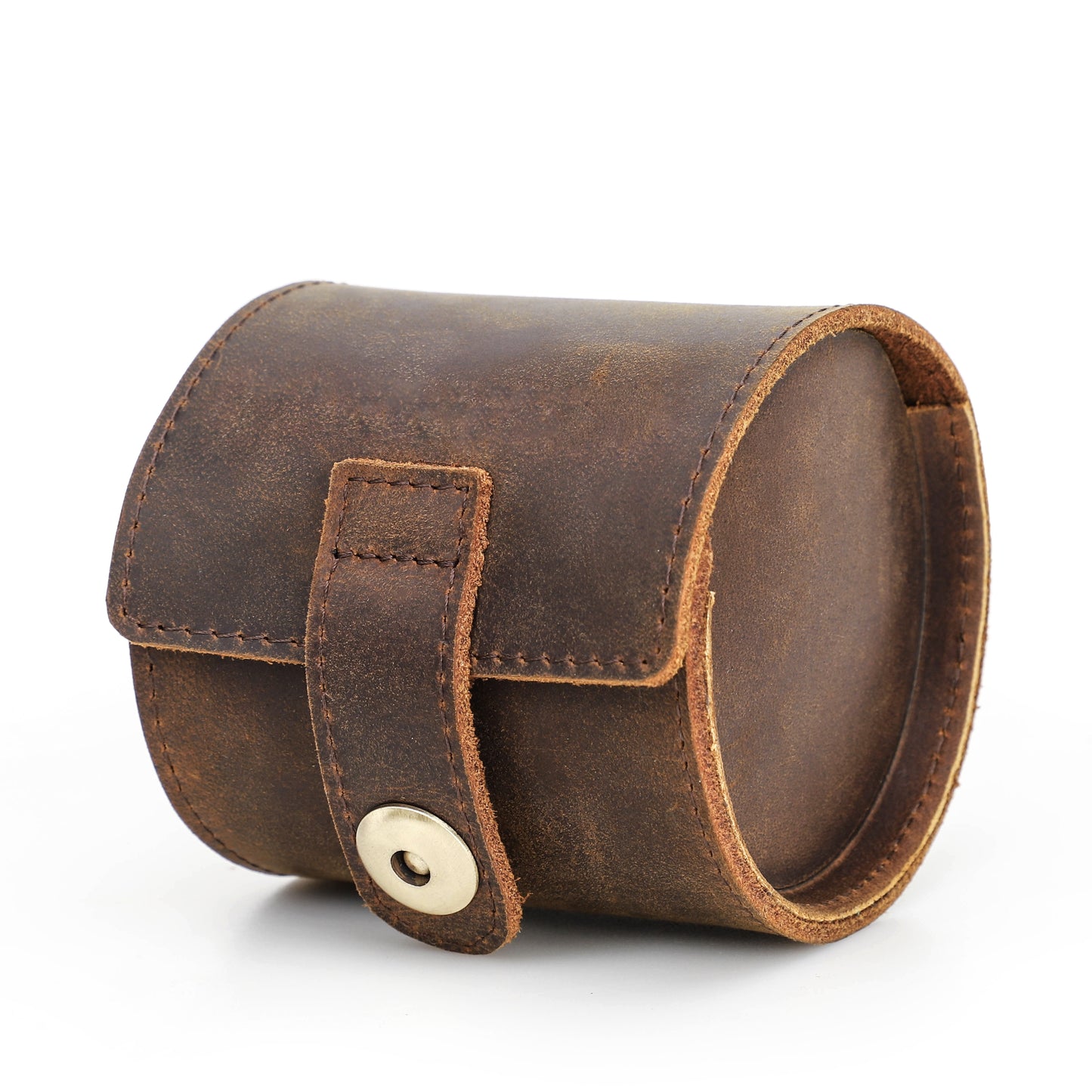 Timezone - Leren Watch roll voor 1 Horloge - Horloge Reisetui