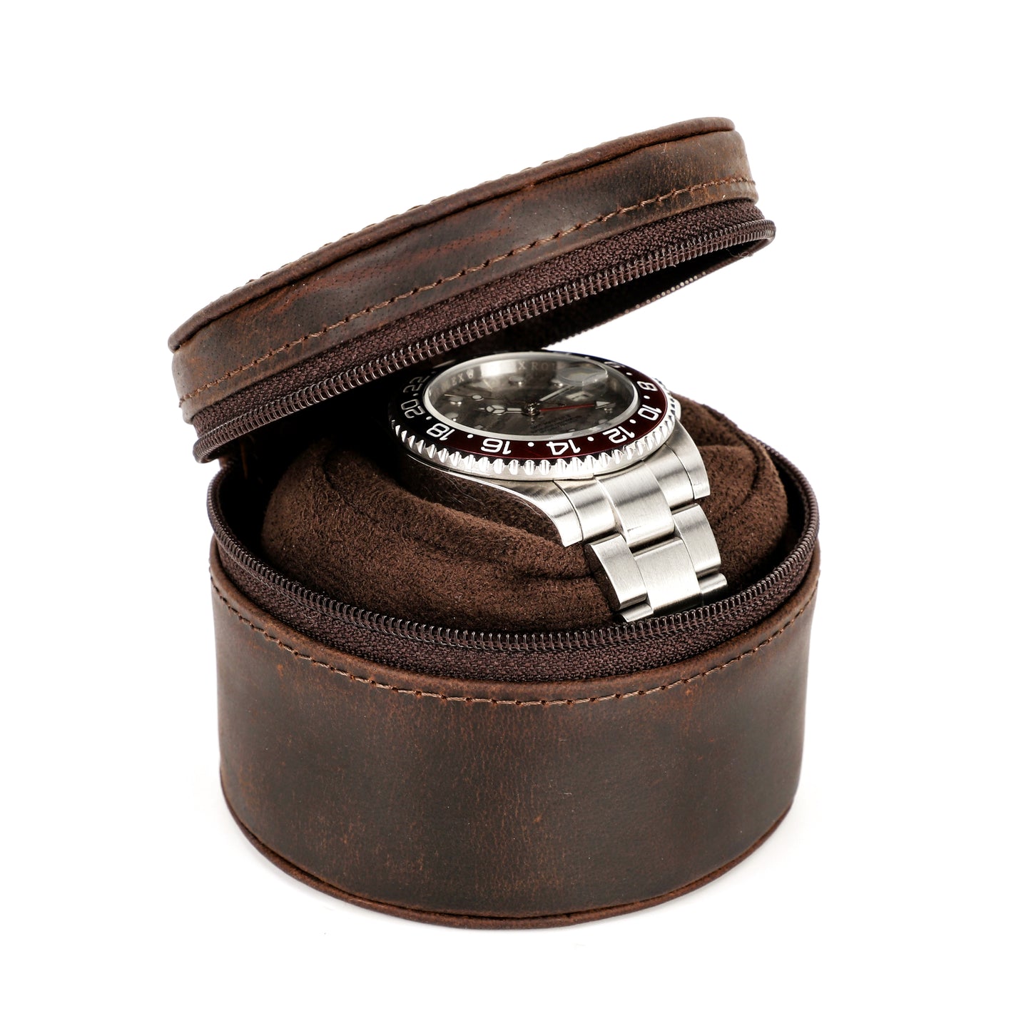 Timezone - Leren Watch roll - Horloge reisetui