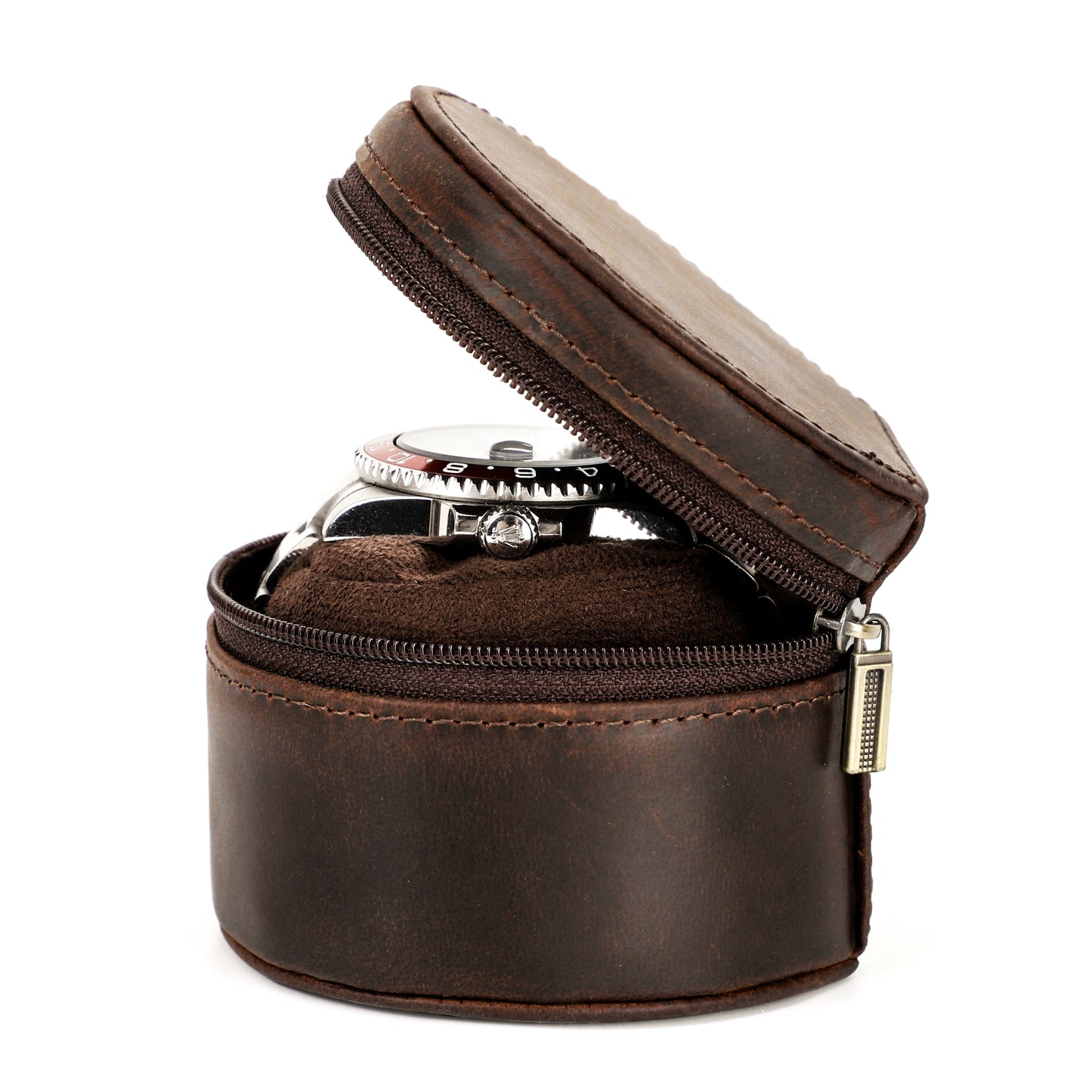Timezone - Leren Watch roll - Horloge reisetui
