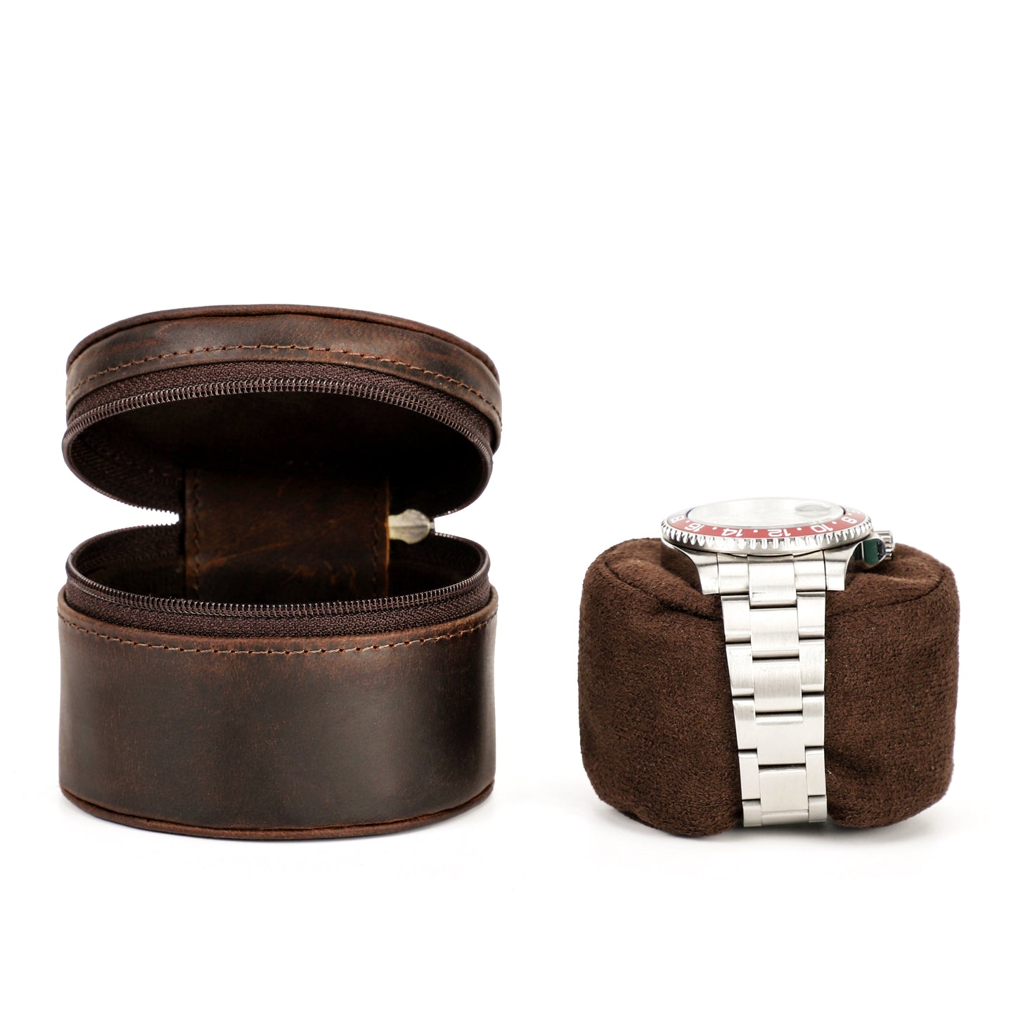 Timezone - Leren Watch roll - Horloge reisetui