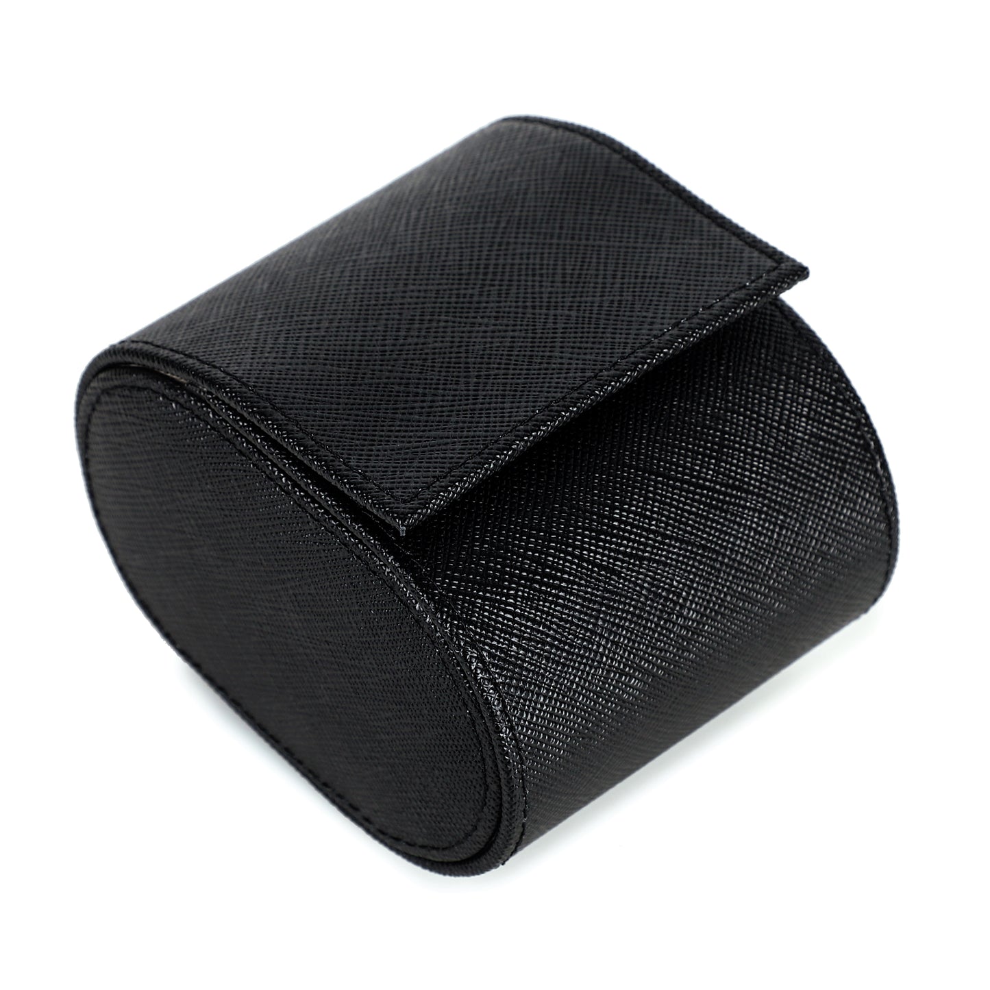 Timezone - Leren Watch roll voor 1 Horloge - Horloge Reisetui - Zwart