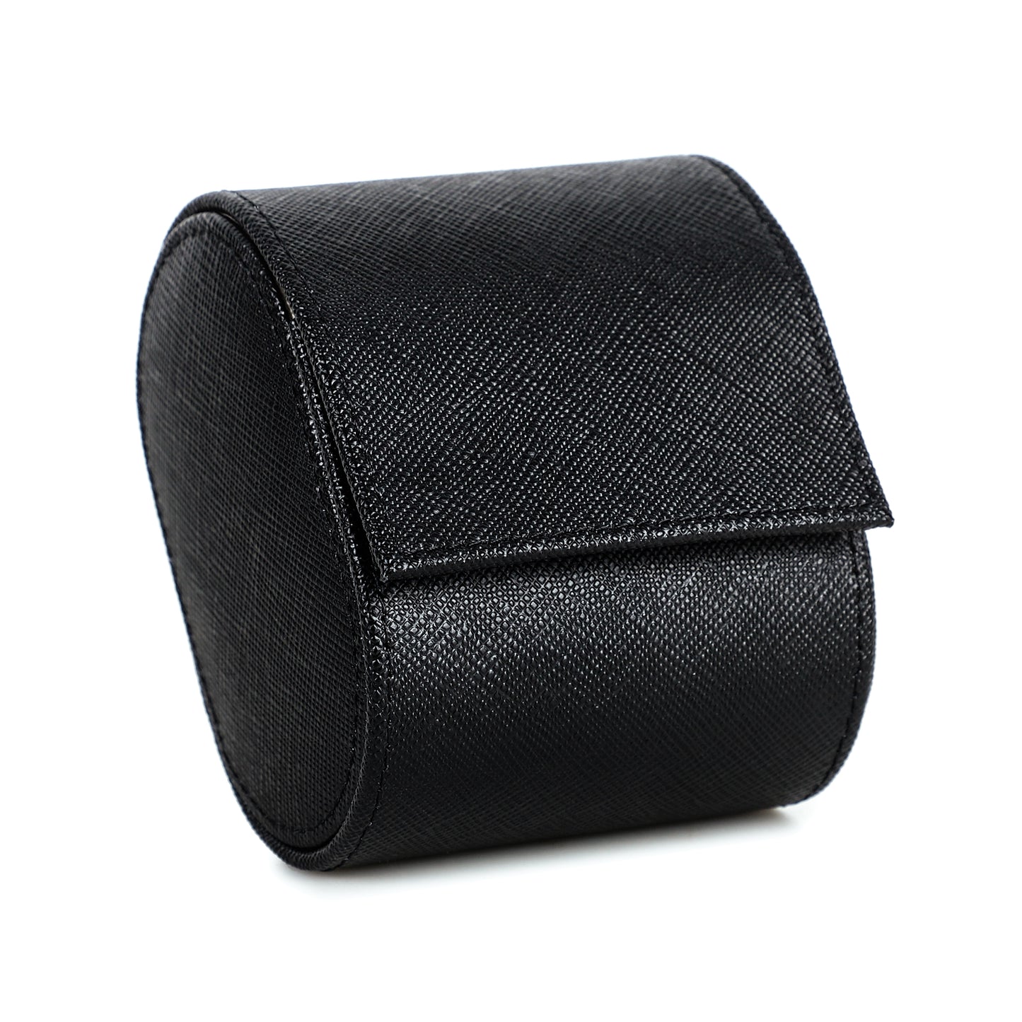 Timezone - Leren Watch roll voor 1 Horloge - Horloge Reisetui - Zwart