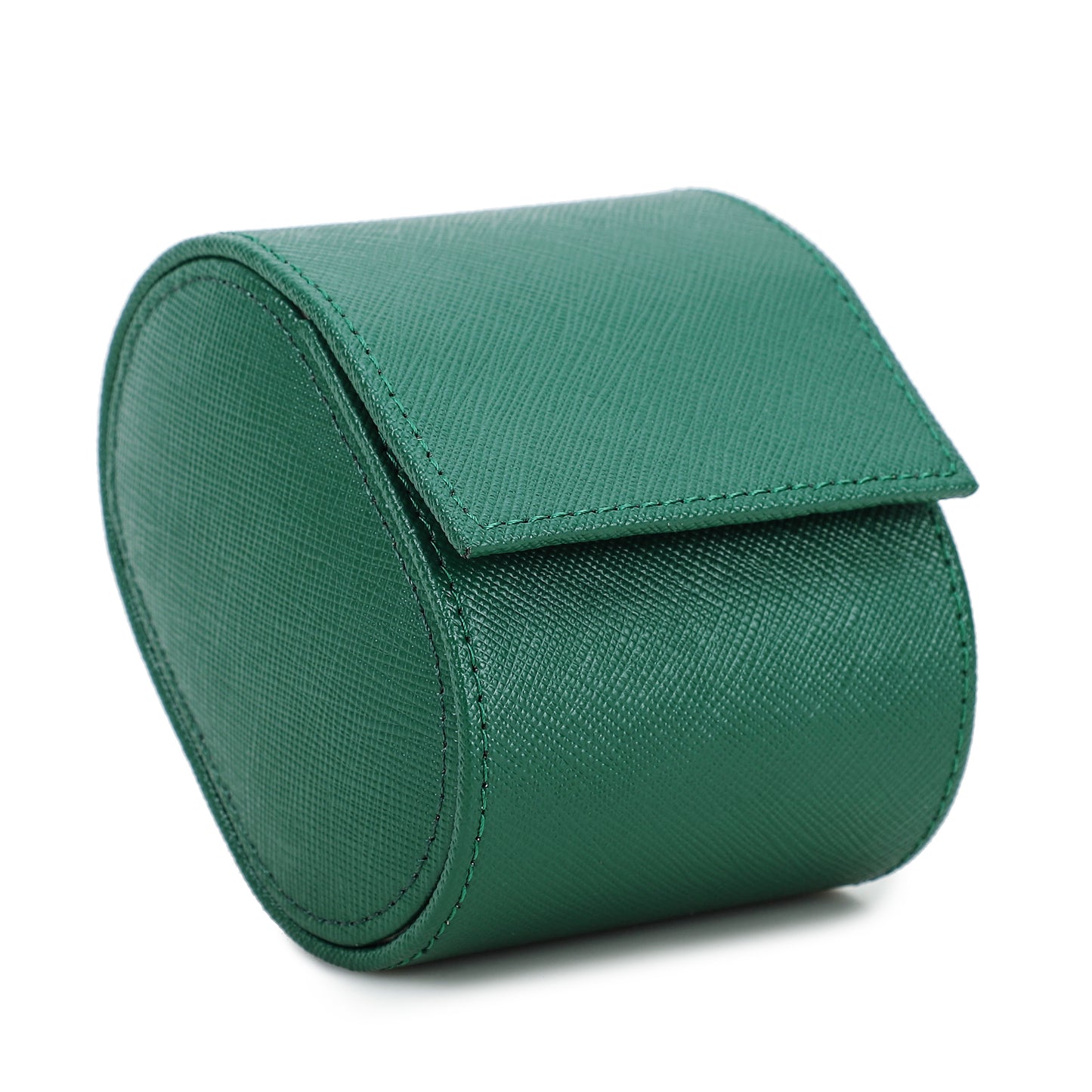 Timezone - Leren Watch roll voor 1 Horloge - Horloge Reisetui - Groen