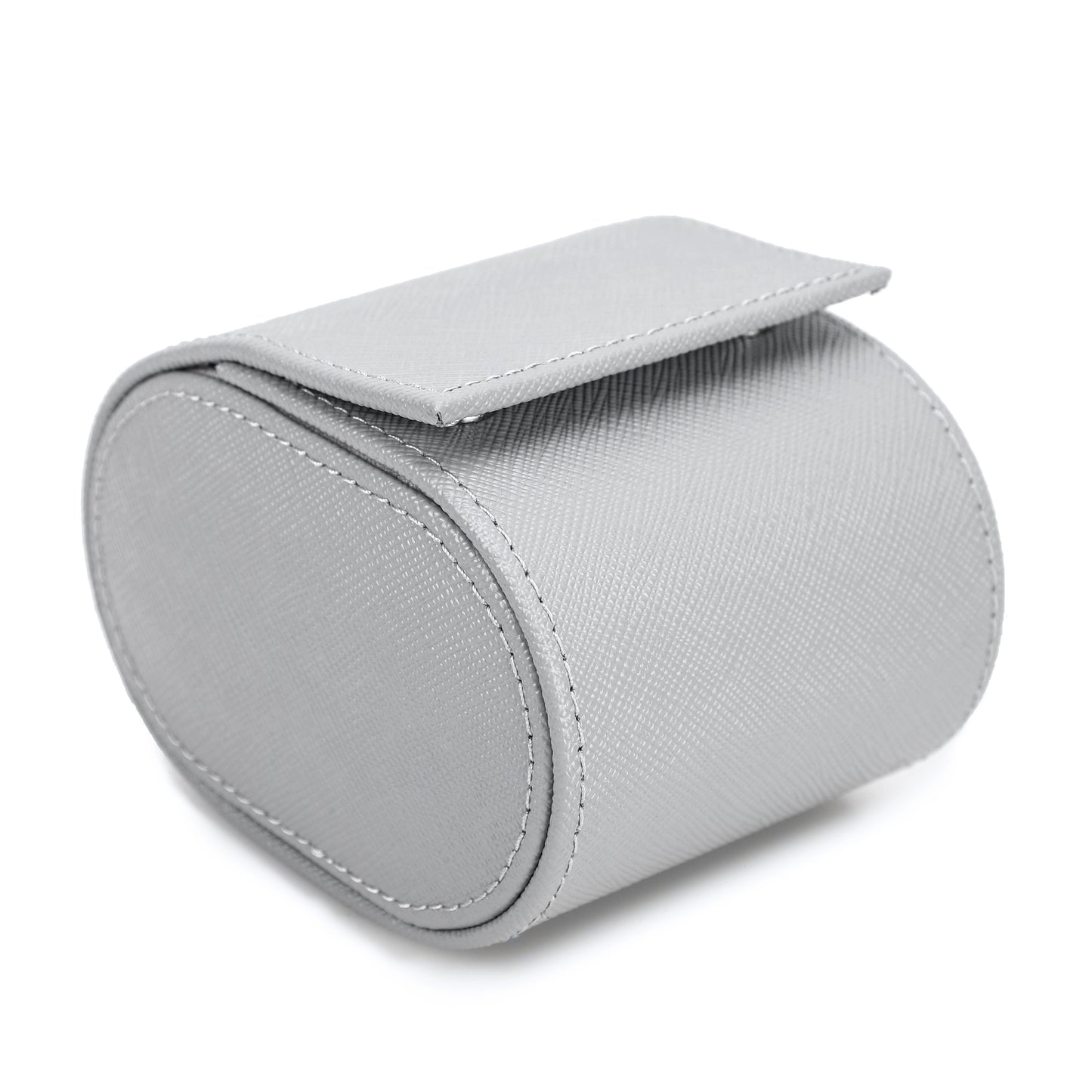 Timezone - Leren Watch roll voor 1 Horloge - Horloge Reisetui - Grijs