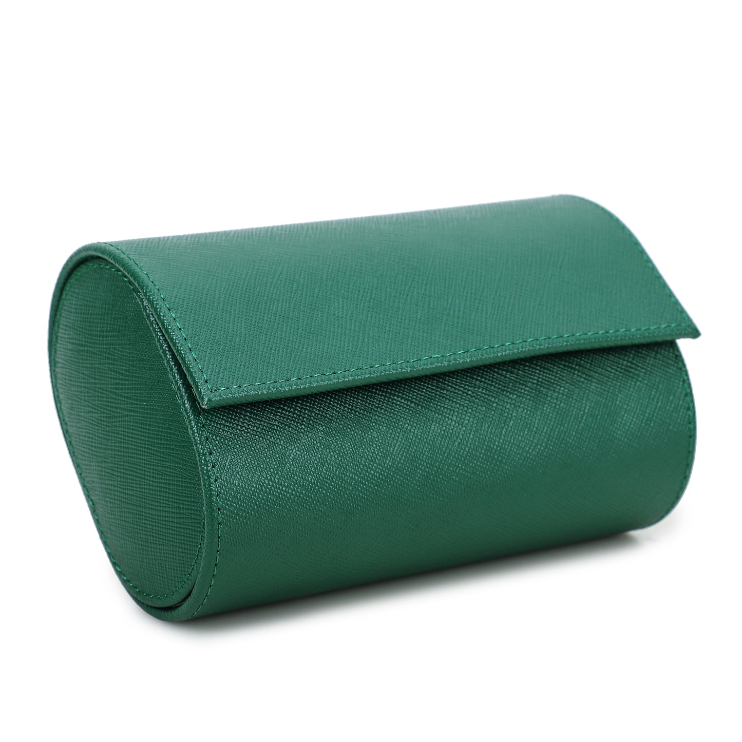 Timezone - Leren Watch roll voor 2 Horloges - Horloge Reisetui - Groen