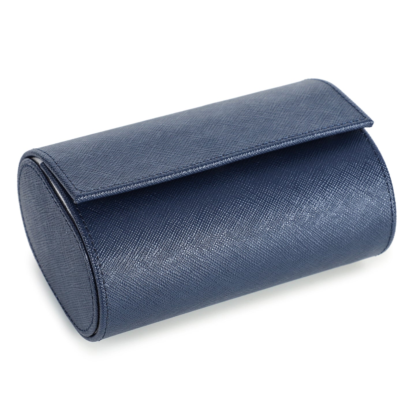 Timezone - Leren Watch roll voor 2 Horloges - Horloge Reisetui - Blauw