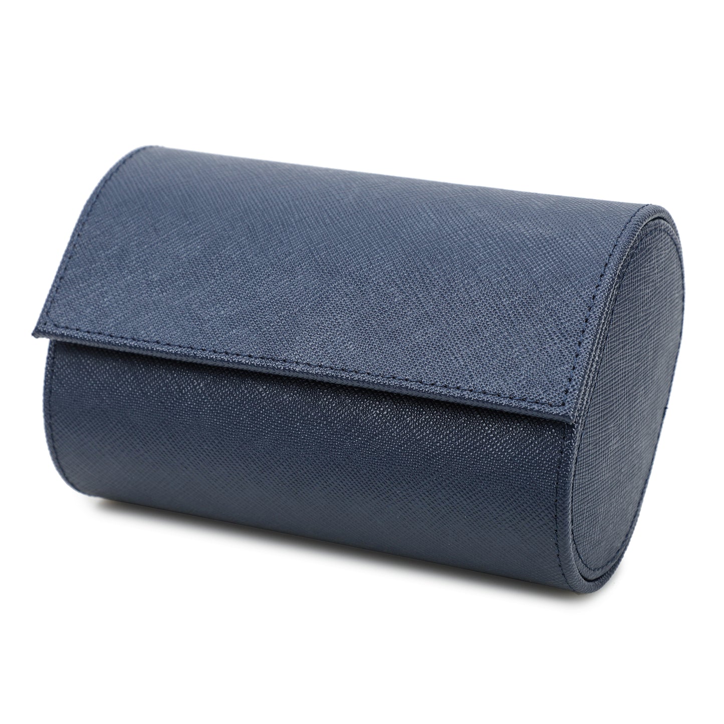 Timezone - Leren Watch roll voor 2 Horloges - Horloge Reisetui - Blauw