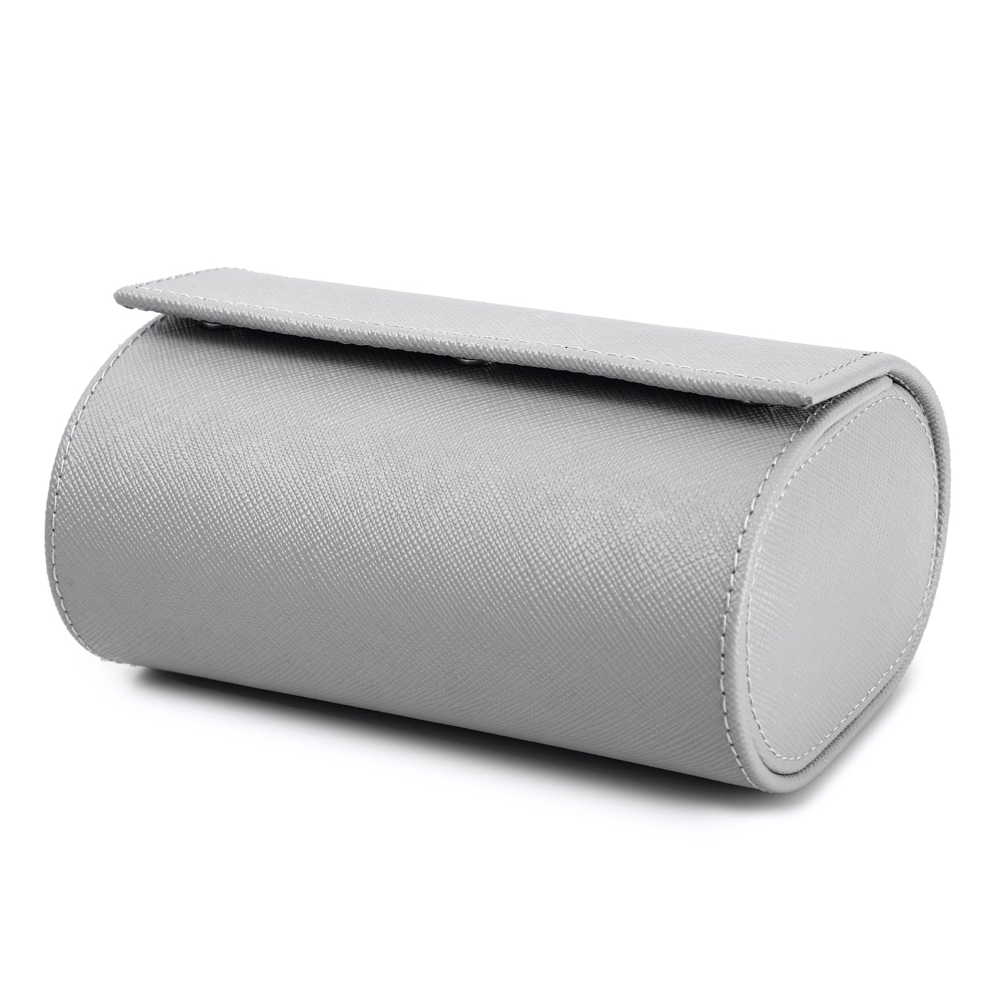 Timezone - Leren Watch roll voor 2 Horloges - Horloge Reisetui - Grijs