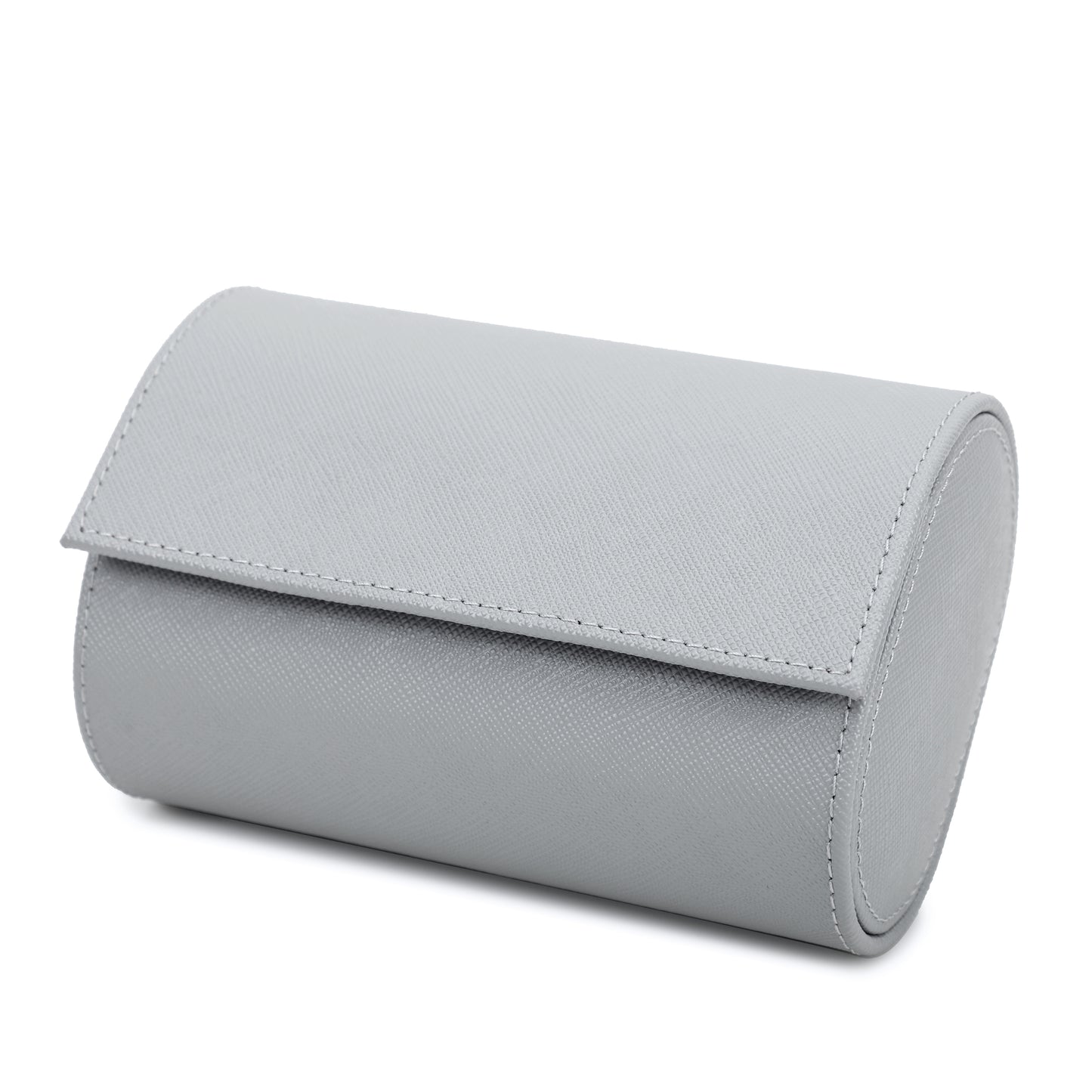 Timezone - Leren Watch roll voor 2 Horloges - Horloge Reisetui - Grijs