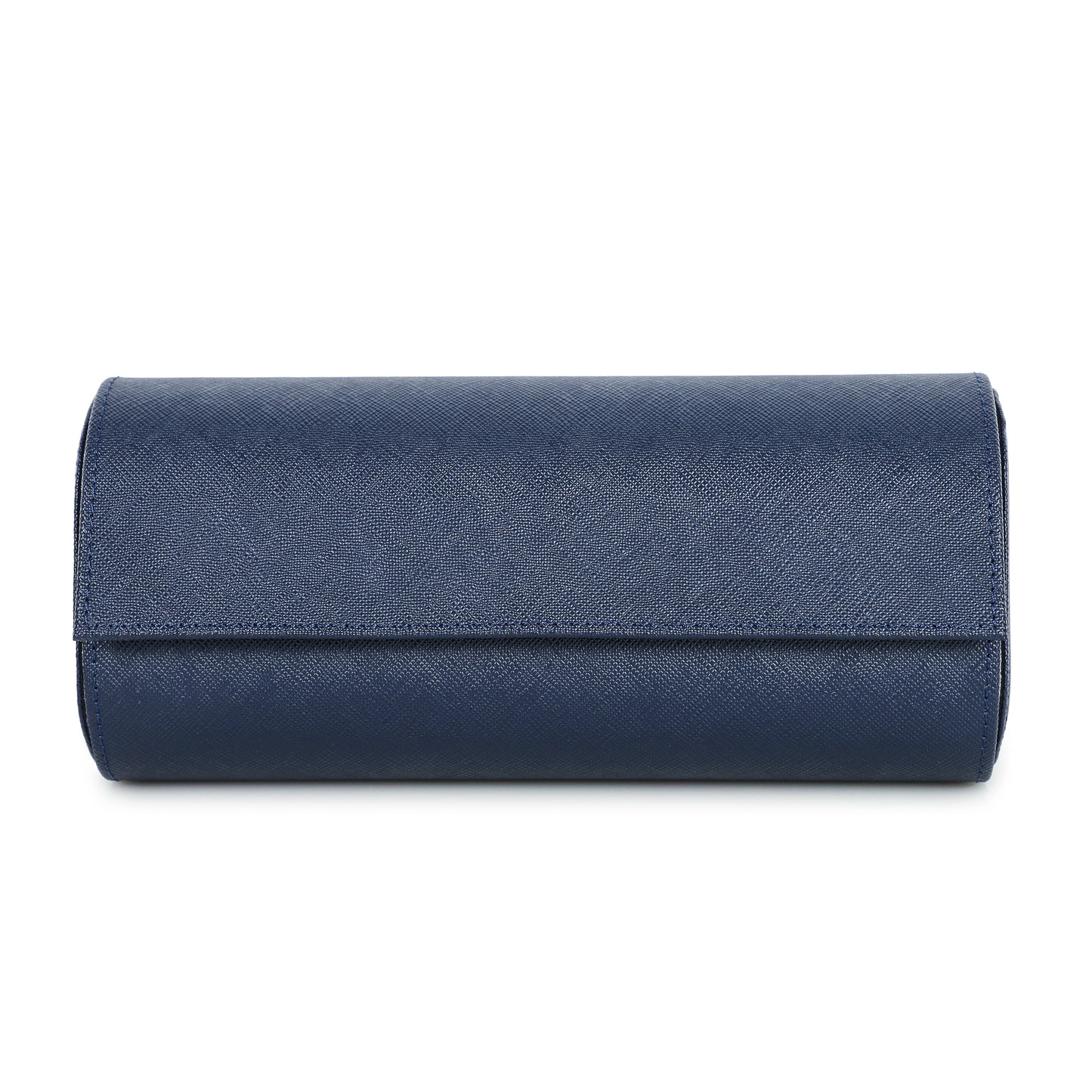 Timezone - Leren Watch roll voor 3 Horloges - Horloge Reisetui - Blauw