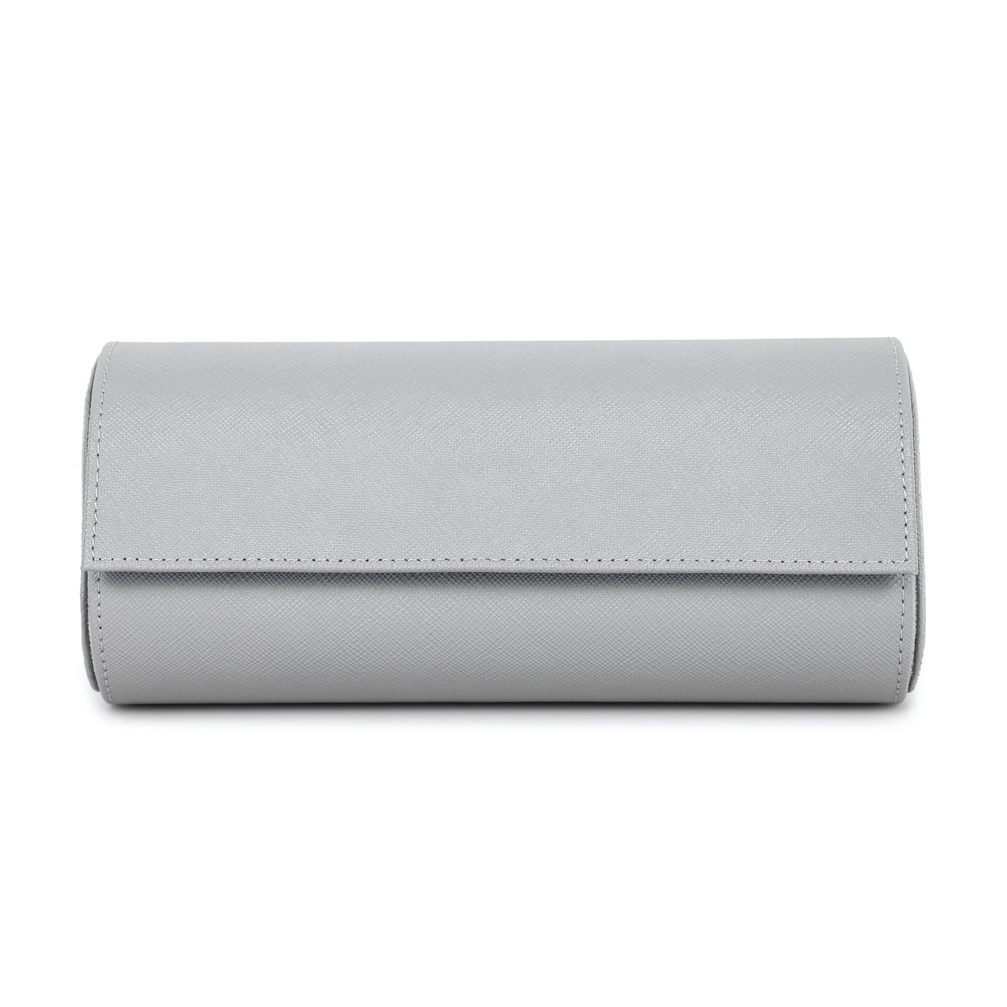 Timezone - Leather Watch roll for 3 Watches - Watch Travel Case - Gray