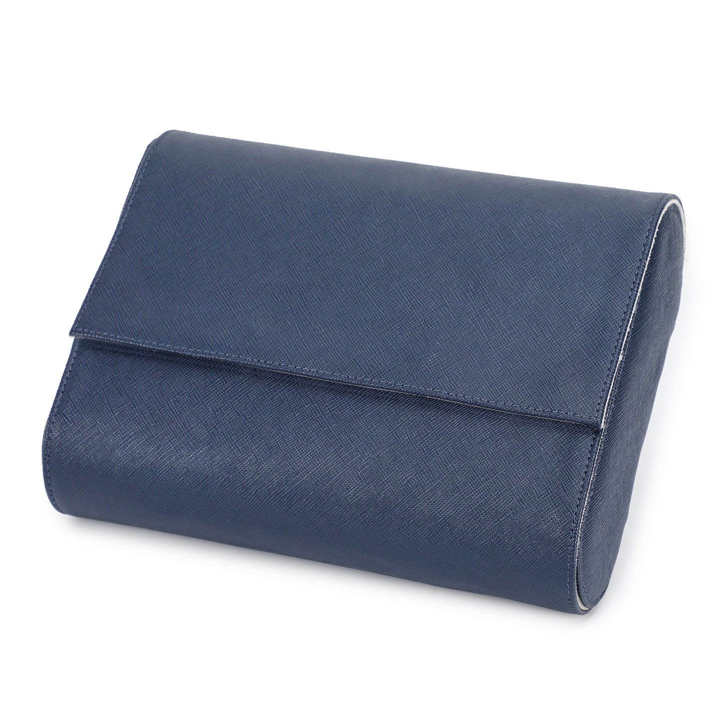 Timezone - Leren Watch roll voor 6 Horloges - Horloge Reisetui - Blauw