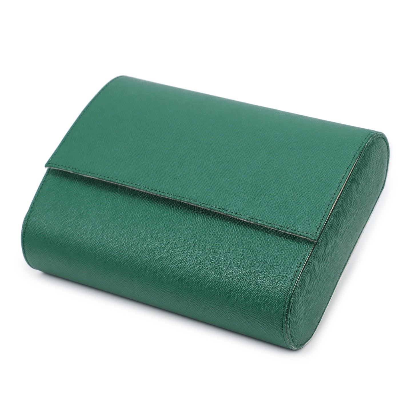 Timezone - Leren Watch roll voor 6 Horloges - Horloge Reisetui - Groen