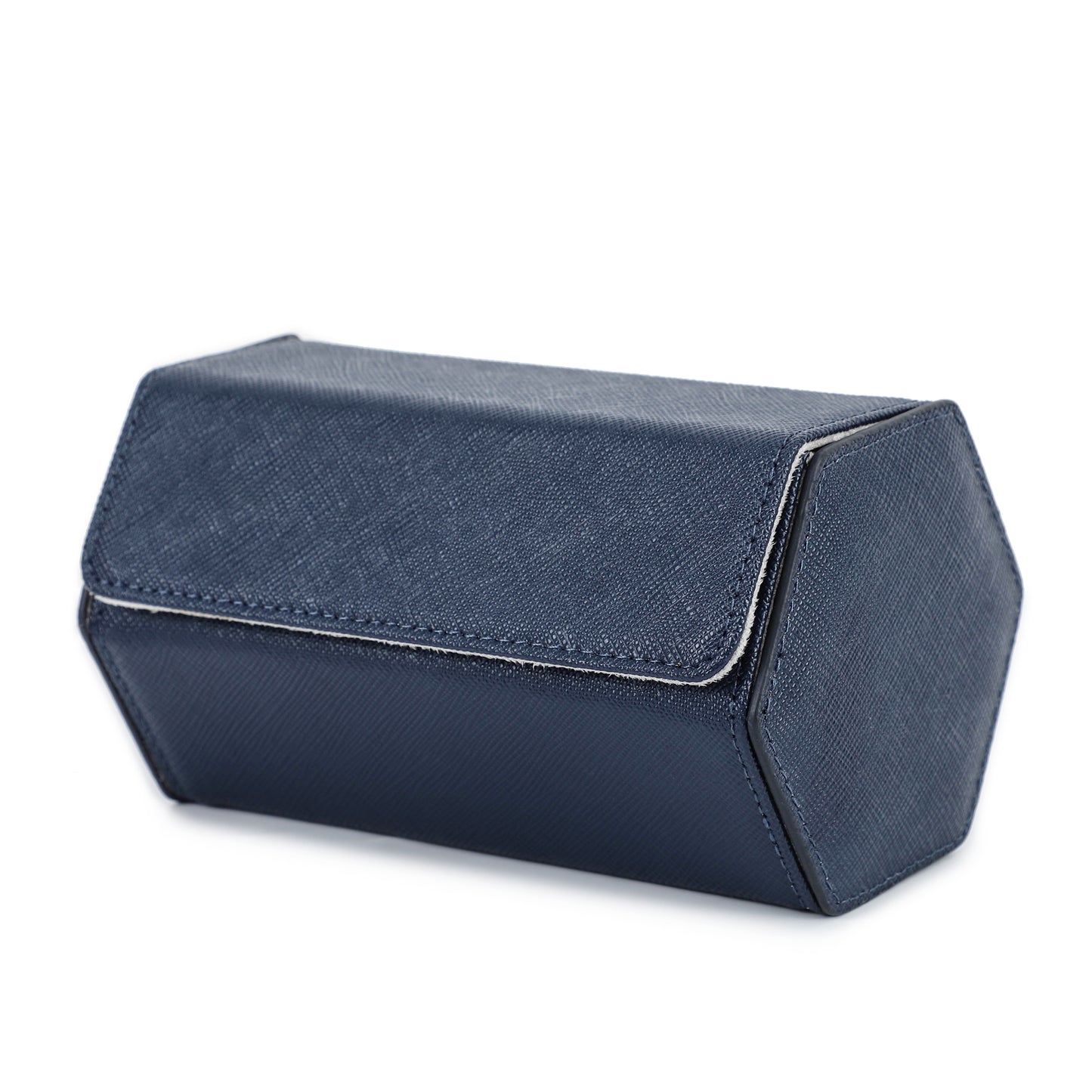 Timezone - Leren Watch roll voor 2 Horloges - Horloge Reisetui - Blauw