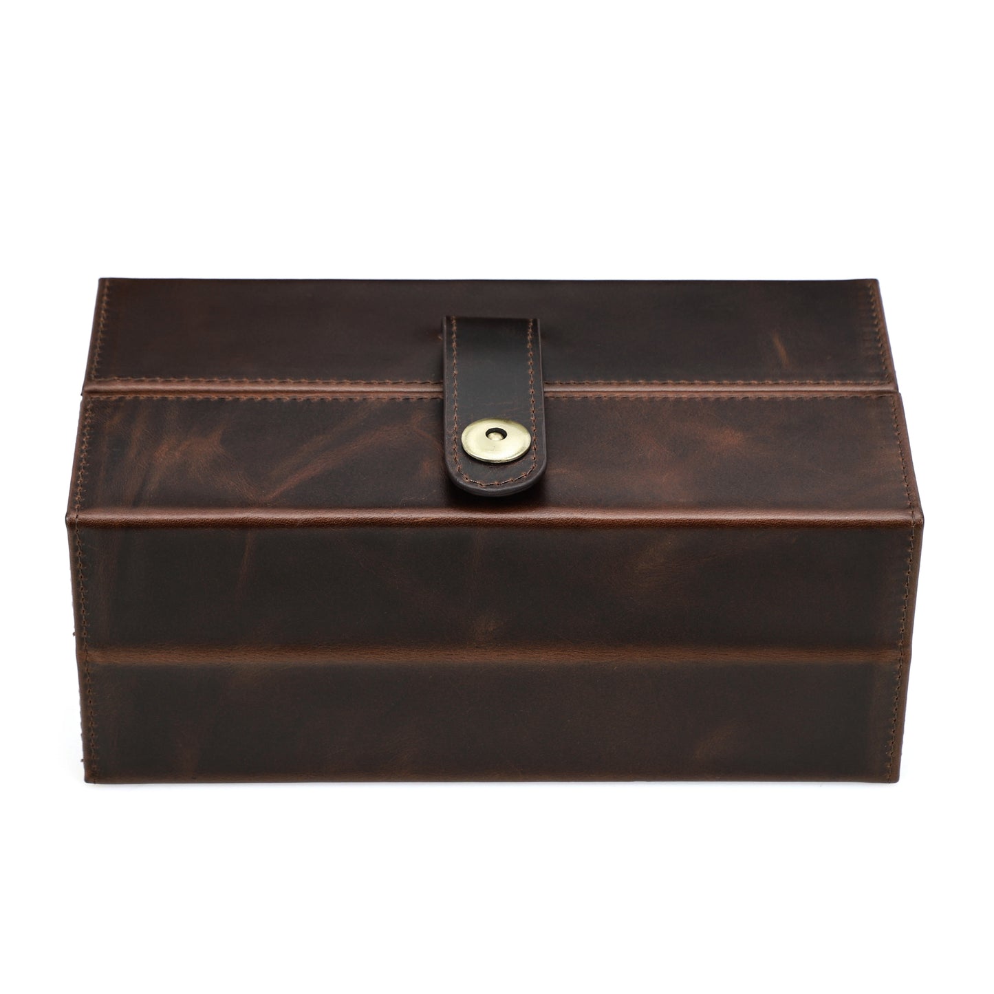 Timezone - Leren Watch roll voor 3 Horloges - Horloge reisetui