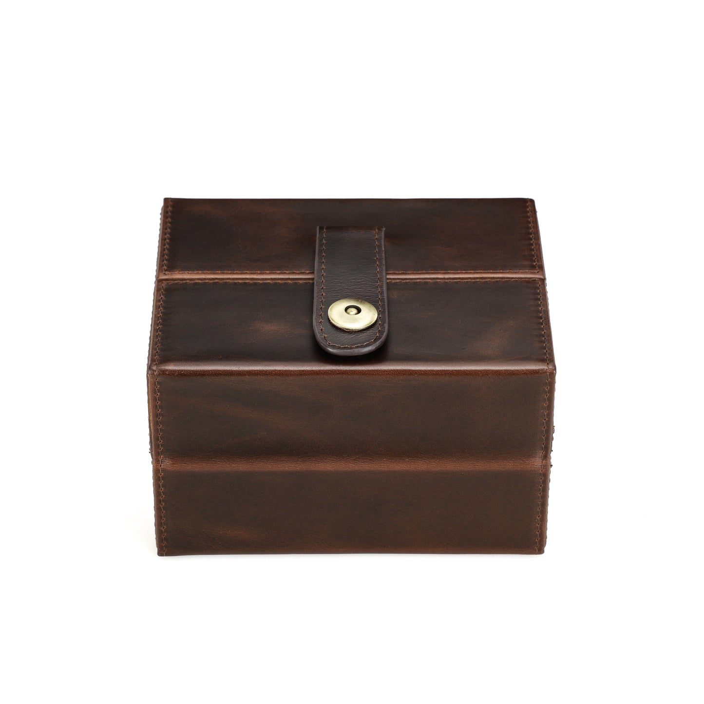 Timezone - Leren Watch roll voor 2 Horloges - Horloge reisetui