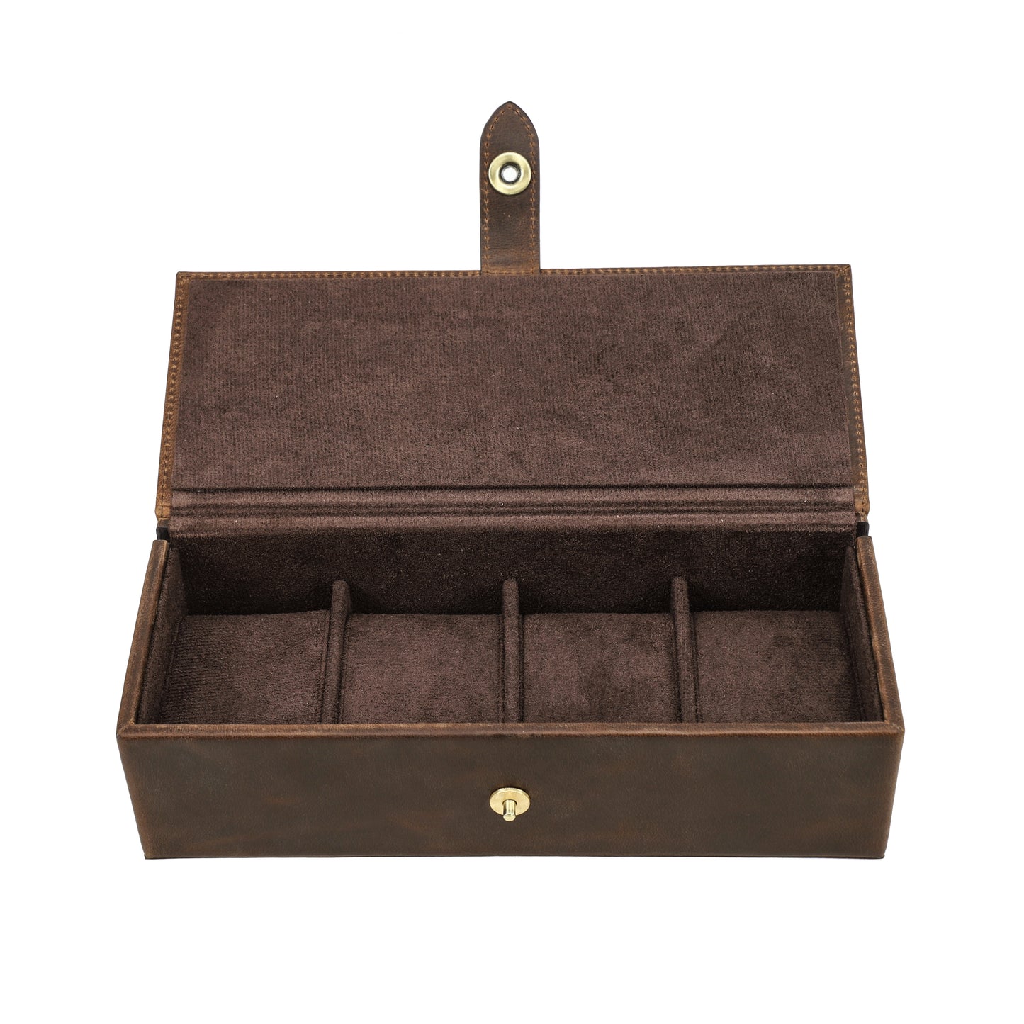 Timezone - Leren horloge doos voor 4 Horloges