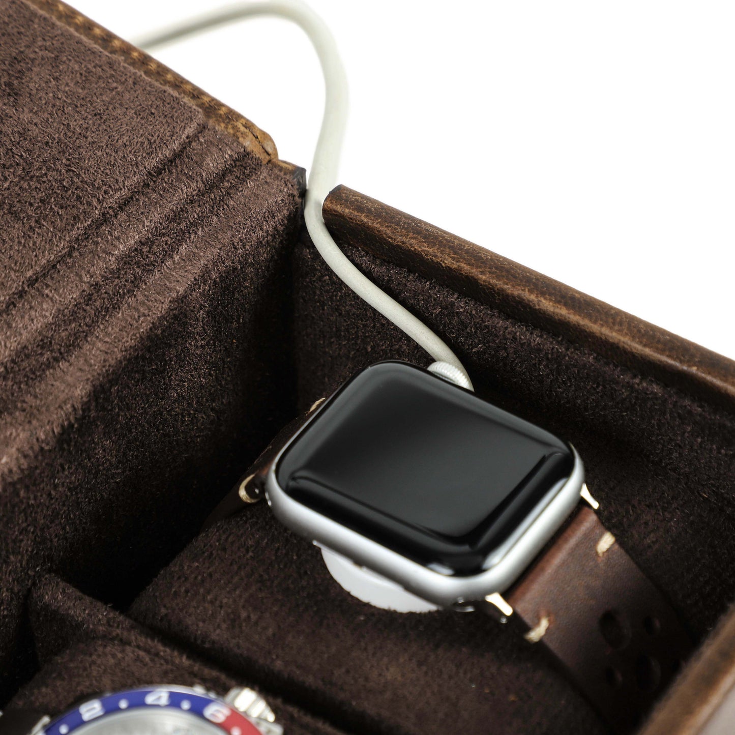 Timezone - Leren horloge doos voor 5 Horloges