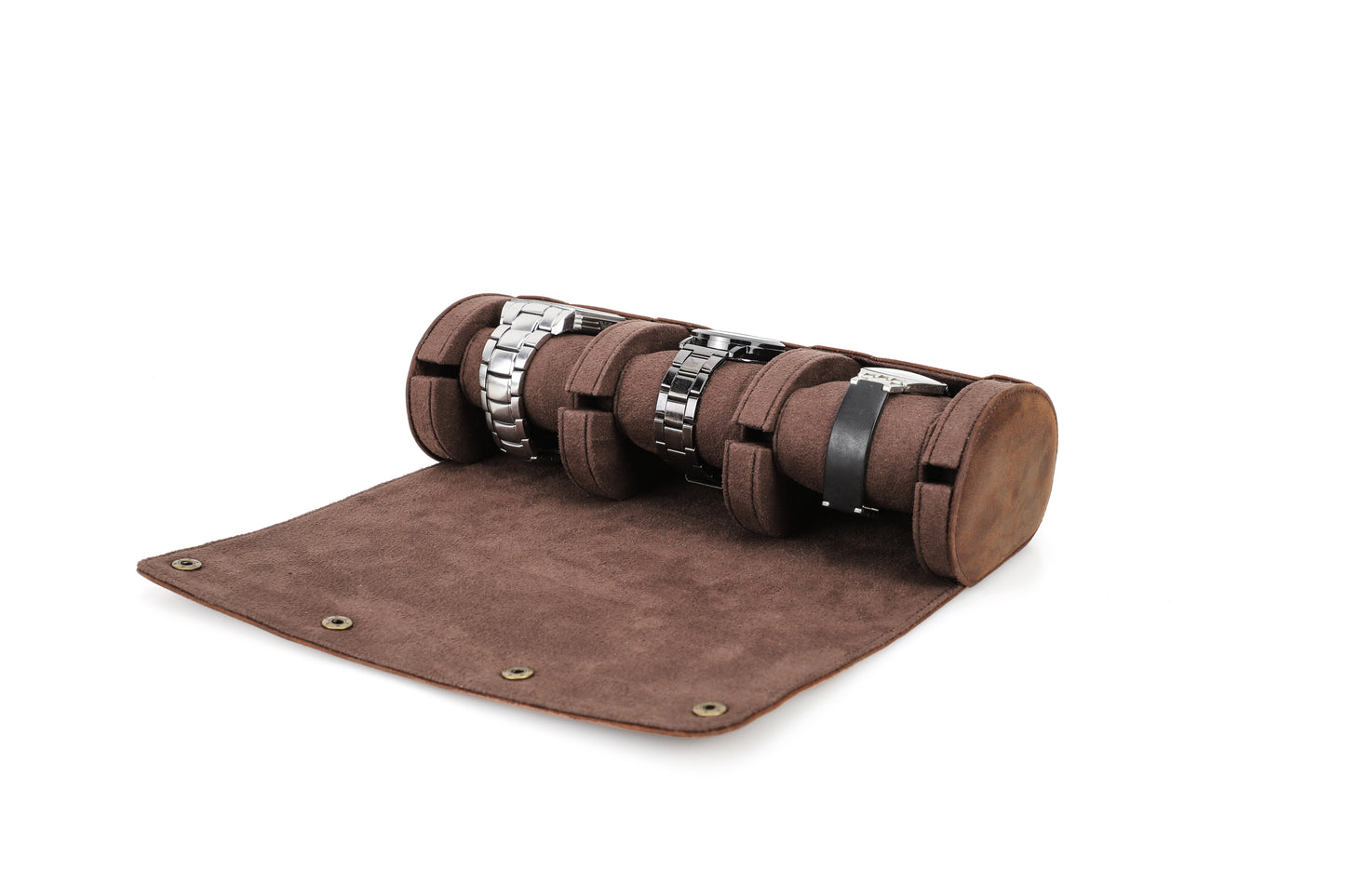 Timezone - Leather Watch roll for 3 Watches - Watch Travel Case