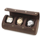 Timezone - Leather Watch roll for 3 Watches - Watch Travel Case