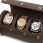 Timezone - Leather Watch roll for 3 Watches - Watch Travel Case