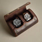 Timezone - Leather Watch roll for 2 Watch - Watch Travel Case